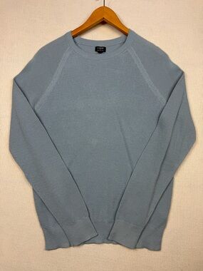 J.Crew 100% Cotton Waffle Knit Crewneck Sweater Blue Men’s Size Medium